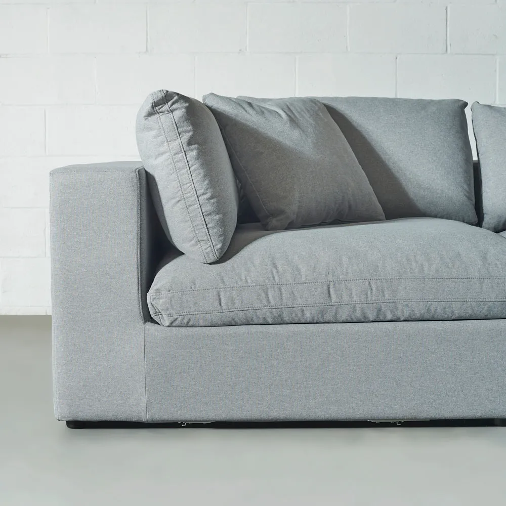 COSMIC - Grey Modular Loveseat (2 piece)