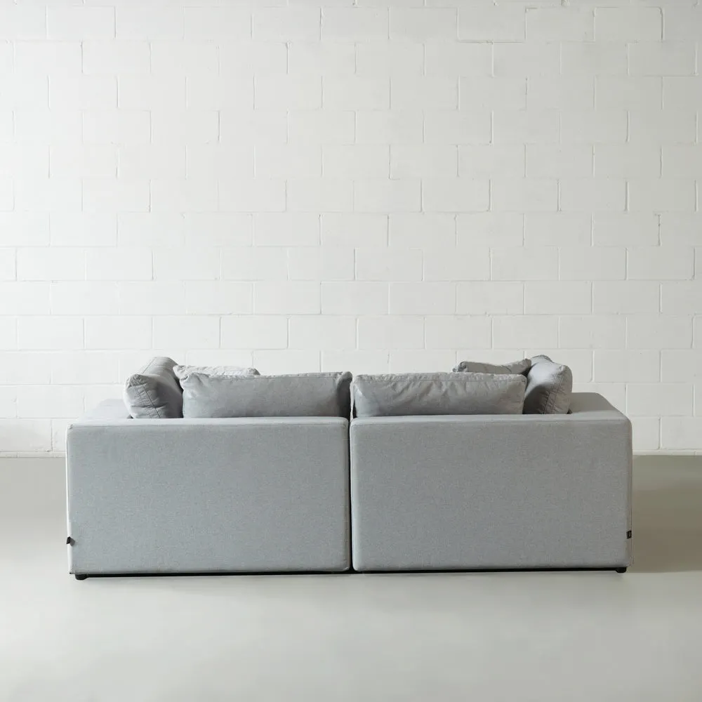 COSMIC - Grey Modular Loveseat (2 piece)