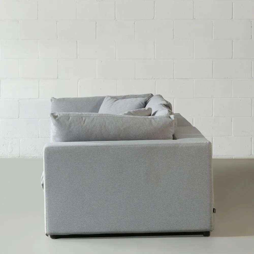 COSMIC - Grey Modular Loveseat (2 piece)