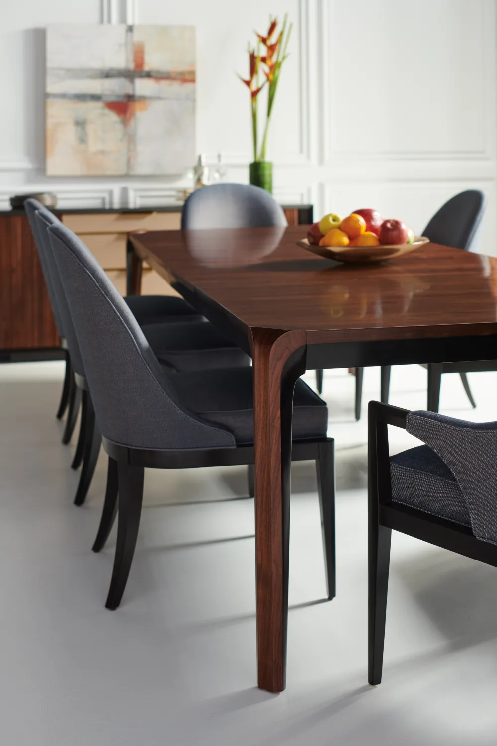 Dark Brown Walnut Dining Table | Caracole Room For More