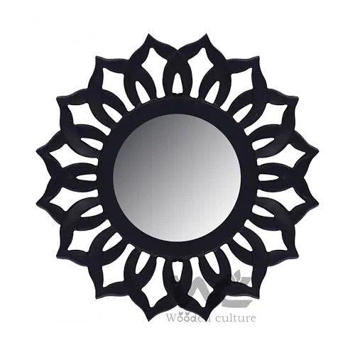 Decorative Wall Mirror Antique Black Royal Mirror Frame Wall Hanging for Living Room, Bedroom, Bathroom, and Home Dcor