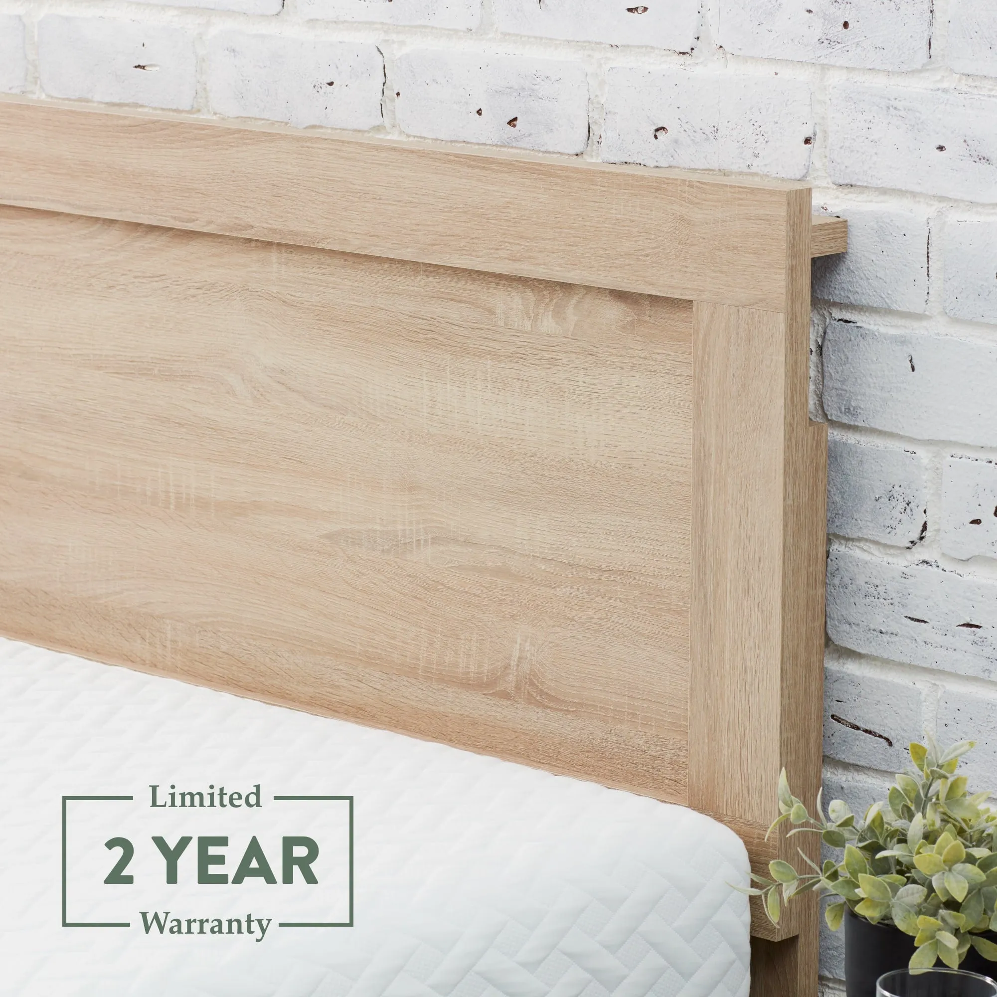 Delta Wood Platform Bed Frame with Headboard