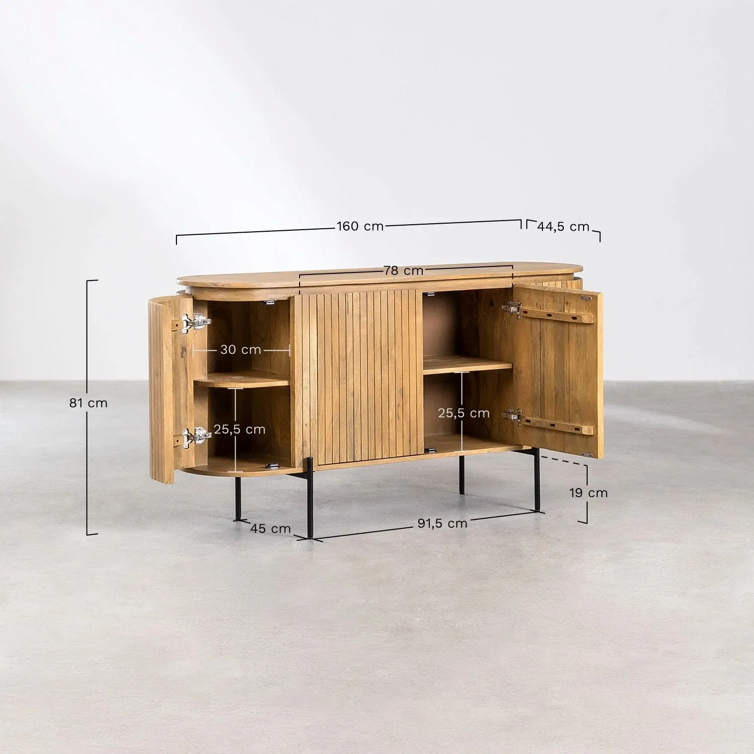 Design mango wood sideboard | Mango Wood Cabinet -Olivia