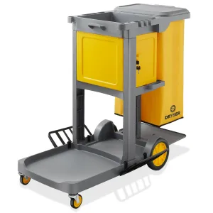 Dryser Commercial Janitorial Cleaning Cart with Key-Locking Cabinet