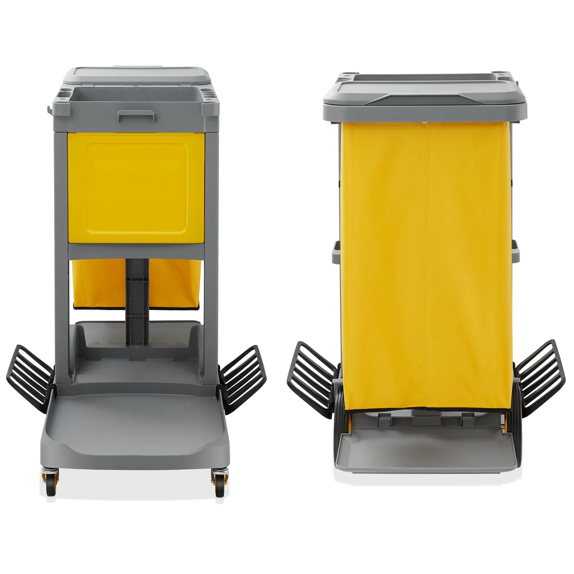 Dryser Commercial Janitorial Cleaning Cart with Key-Locking Cabinet