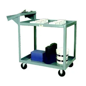 Efficient Order Picking Truck - 600 lbs Capacity, 2 Steel Shelves