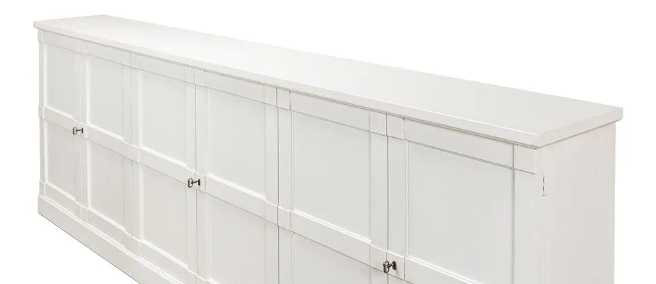 Extra Long Solid White Buffet