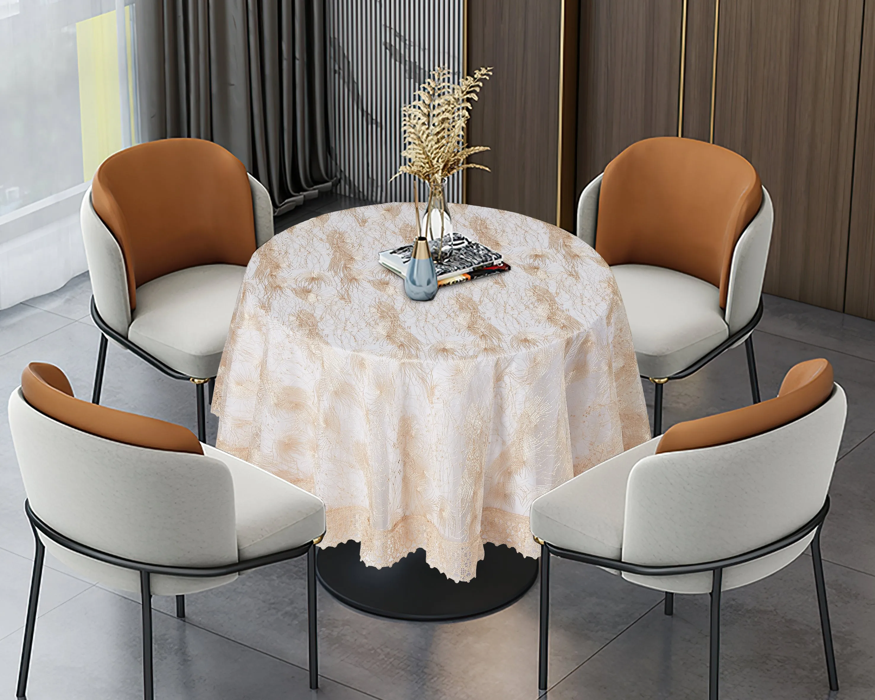 Fontainebleau Abstract Swirl Pattern Tablecloths