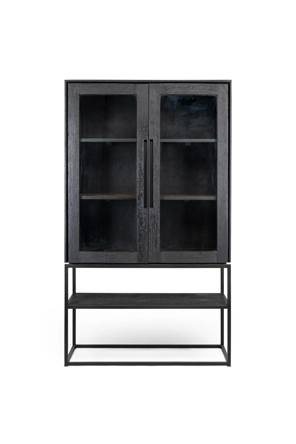 Glass Door Cabinet With Open Rack | dBodhi Karma