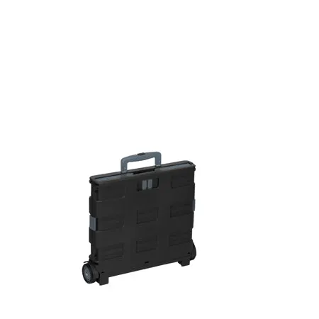 Gray Folding Rolling Utility Cart with Handle