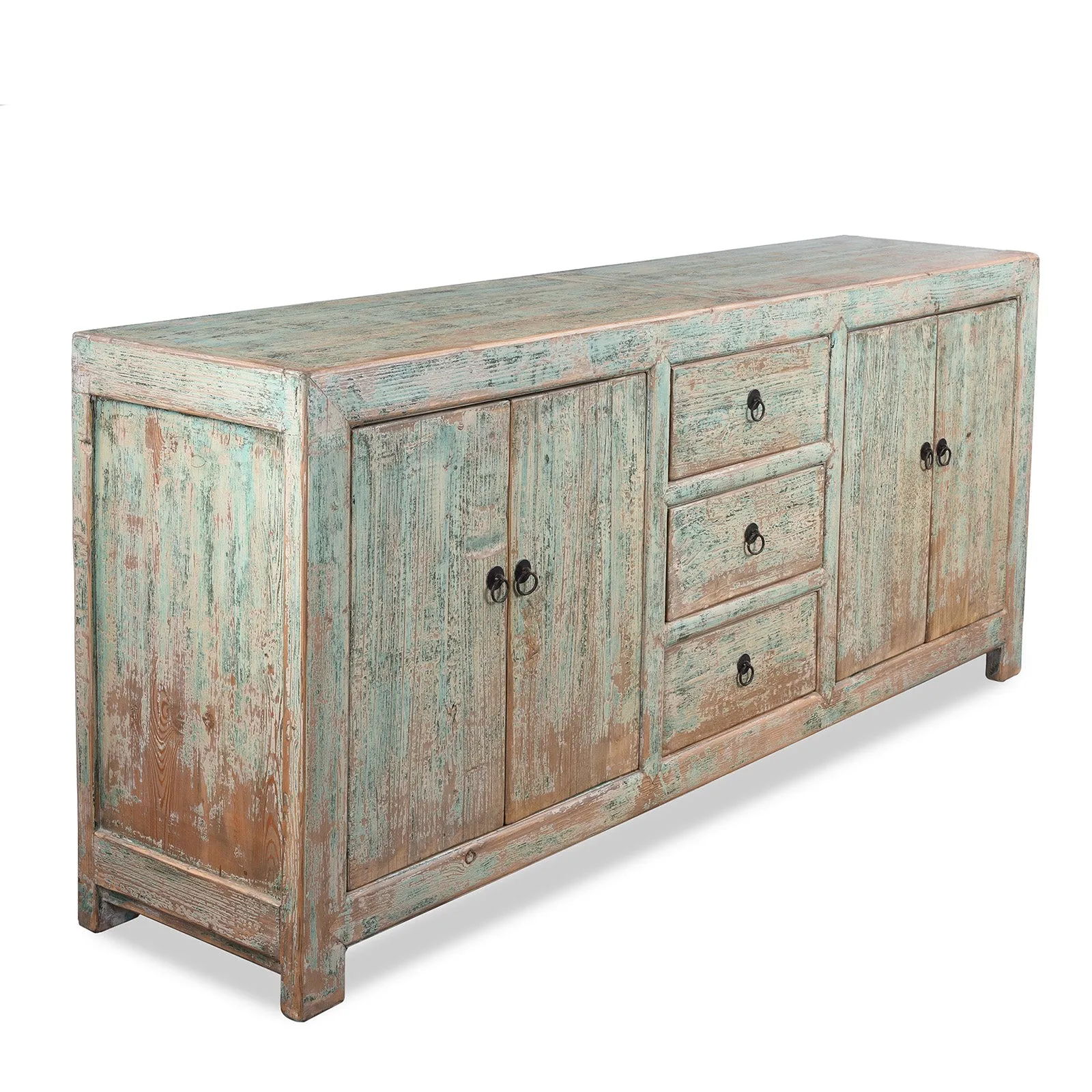 Green Painted Sideboard Made From Old Pine