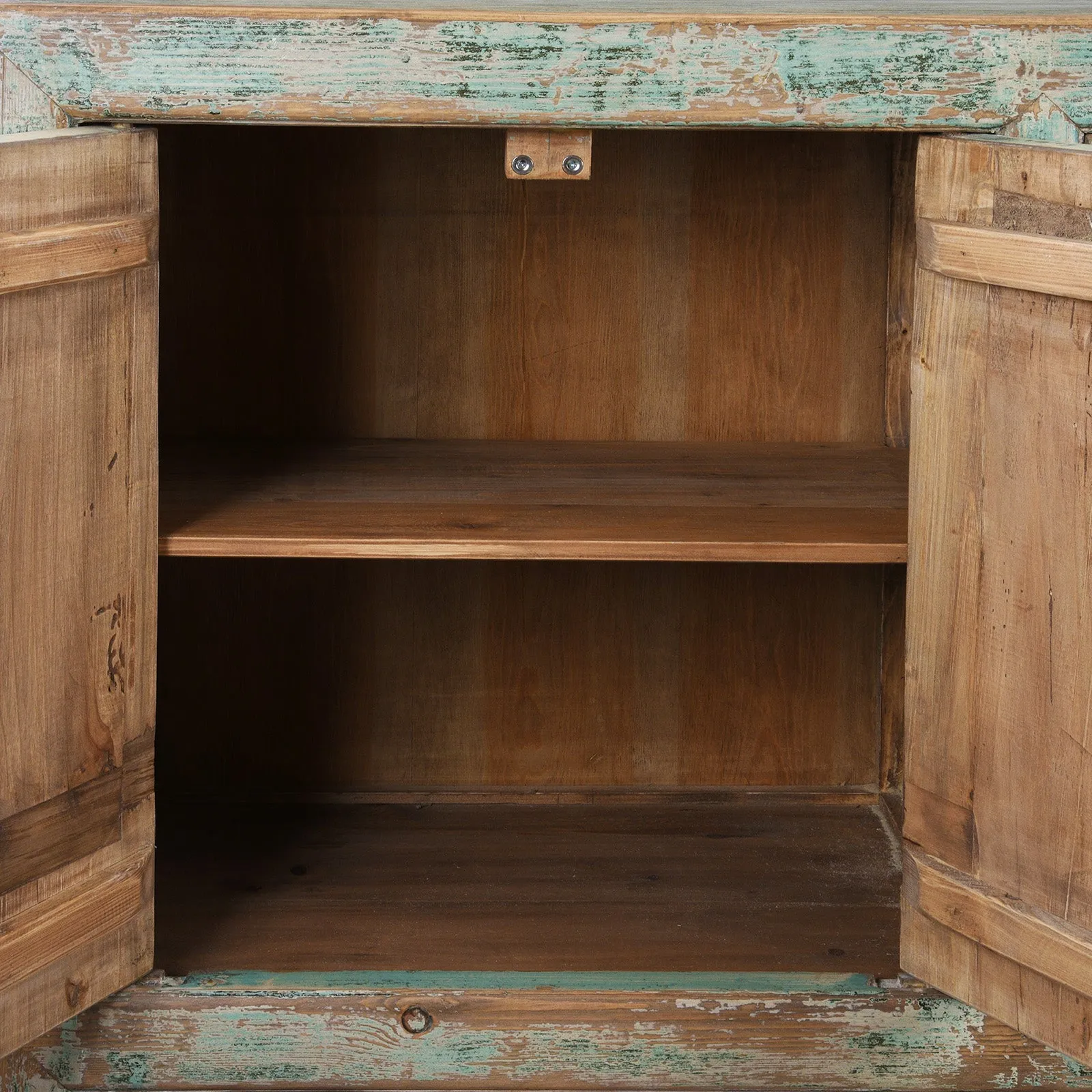 Green Painted Sideboard Made From Old Pine