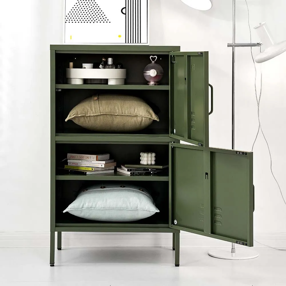 Green Steel Buffet Sideboard with Storage by ArtissIn