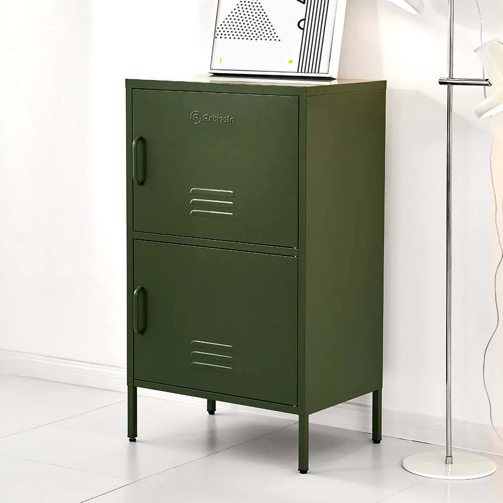 Green Steel Buffet Sideboard with Storage by ArtissIn