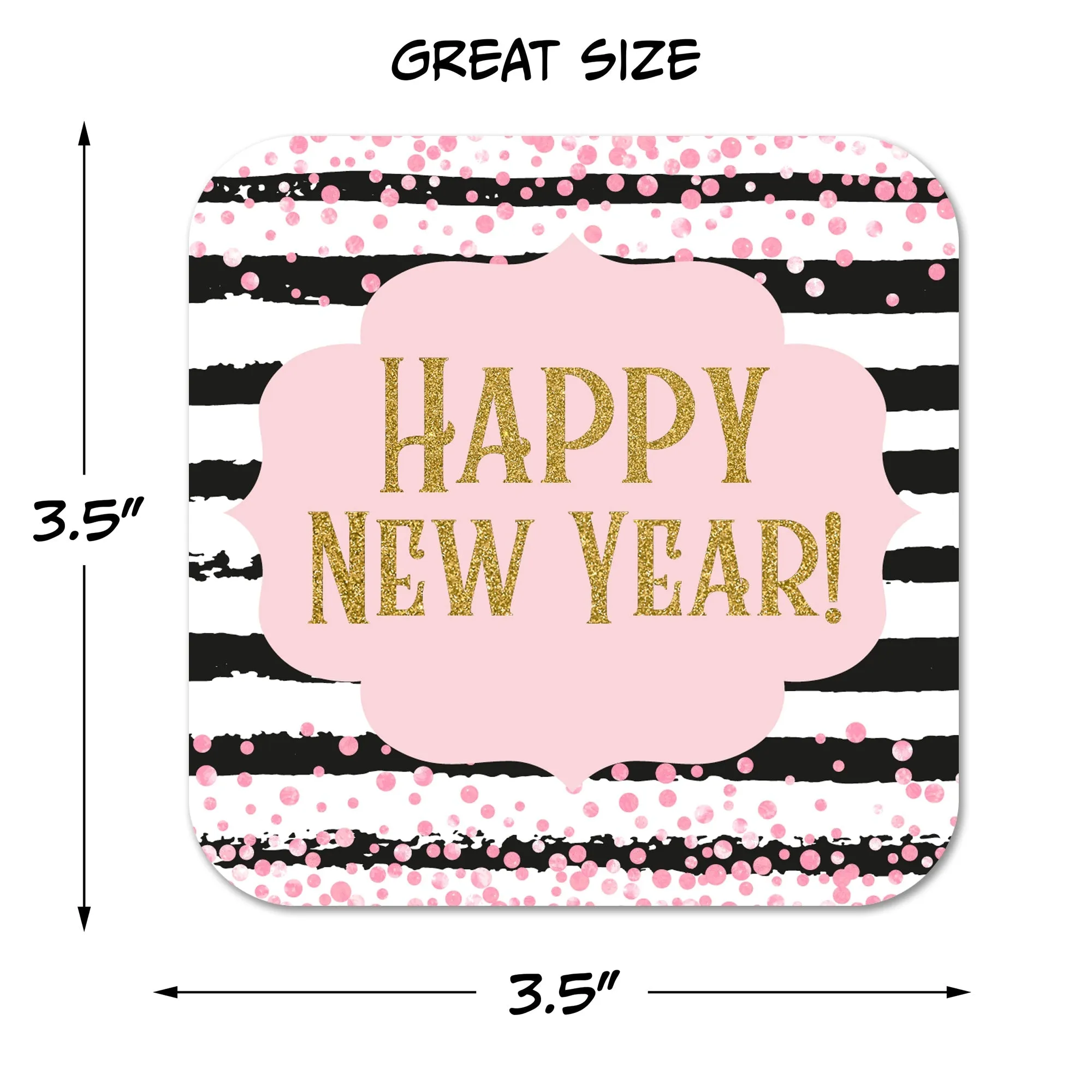 Happy New Year! Paper Coaster Set