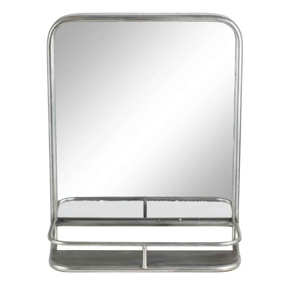 Hildia mirror 40x50 cm. antique silver