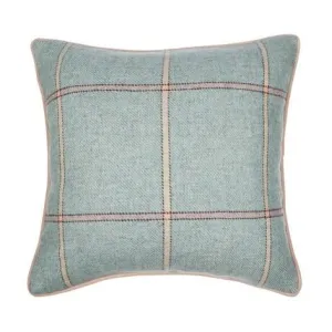 Horton Check Duck Egg Cushion