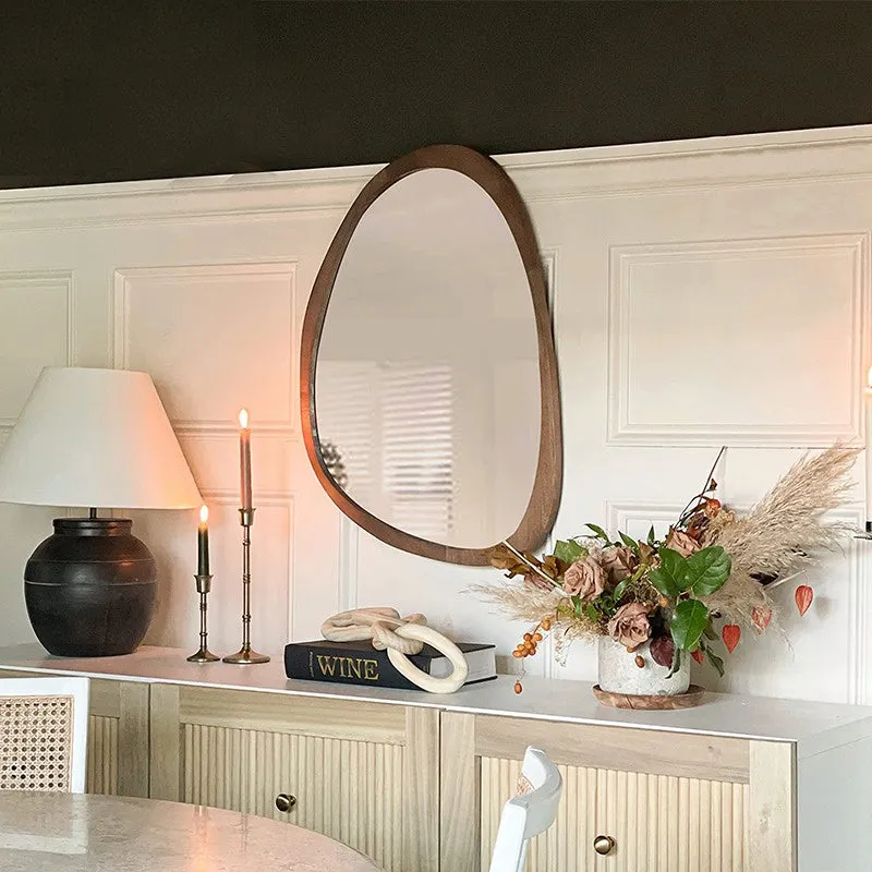 Indra Asymmetrical Solid Wood Mirror