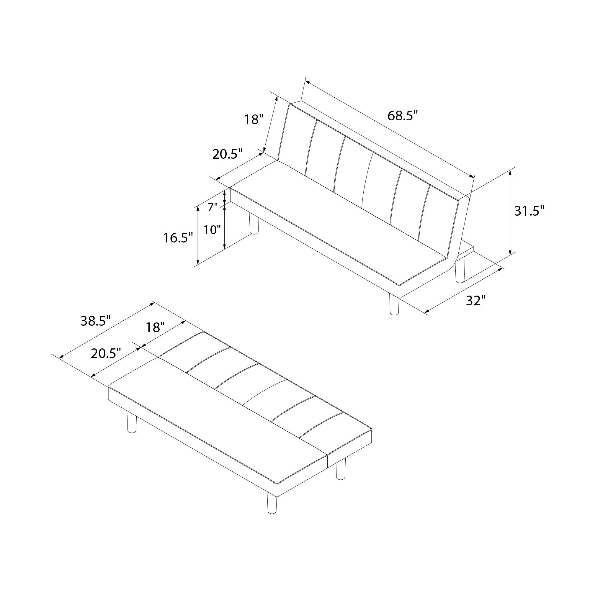 Java Futon Sofa Bed