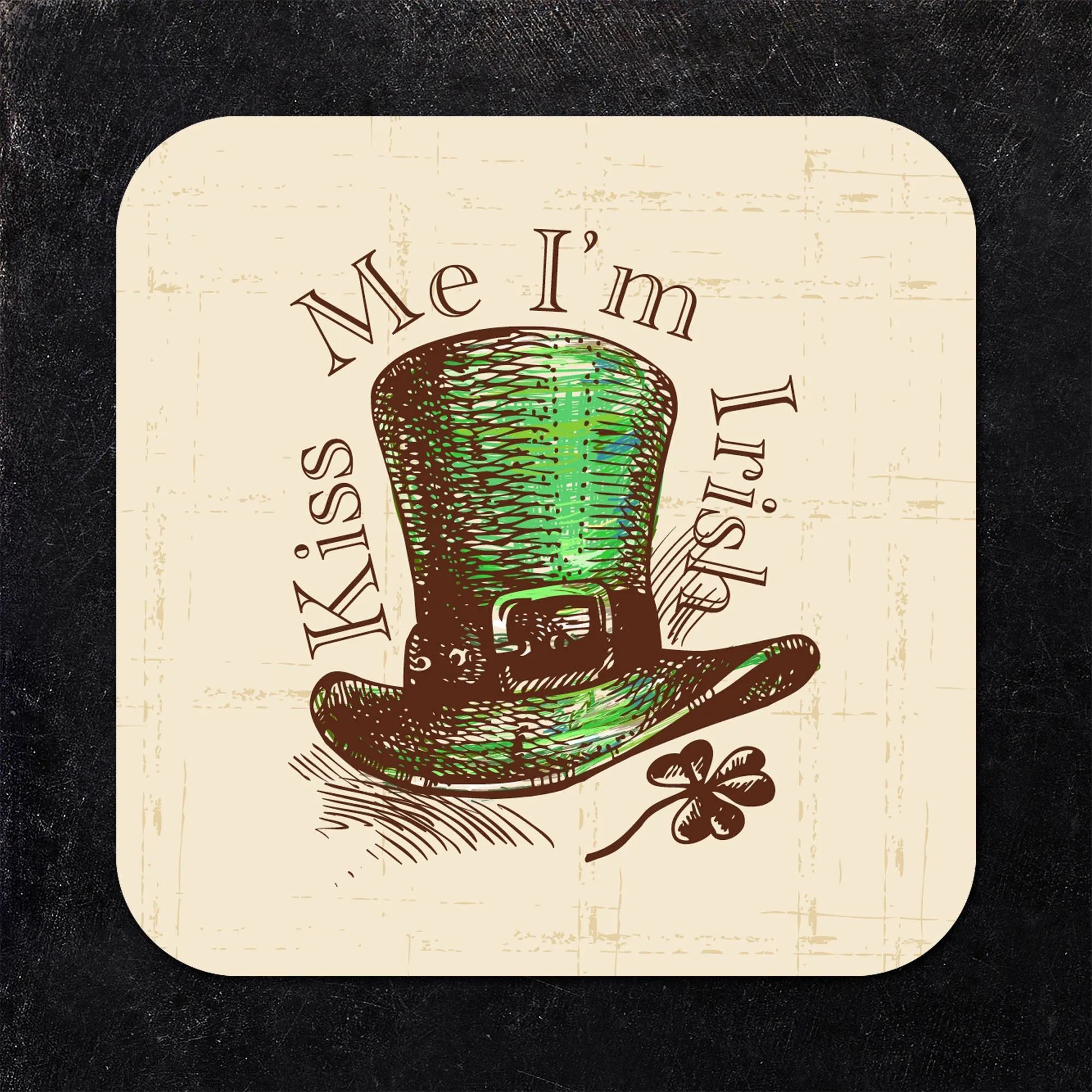 Kiss Me I'm Irish St. Patrick's Day Paper Coaster Set