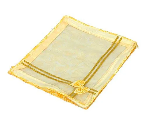 Kuber Industries 7 Piece Non Woven Saree Cover (Yellow)