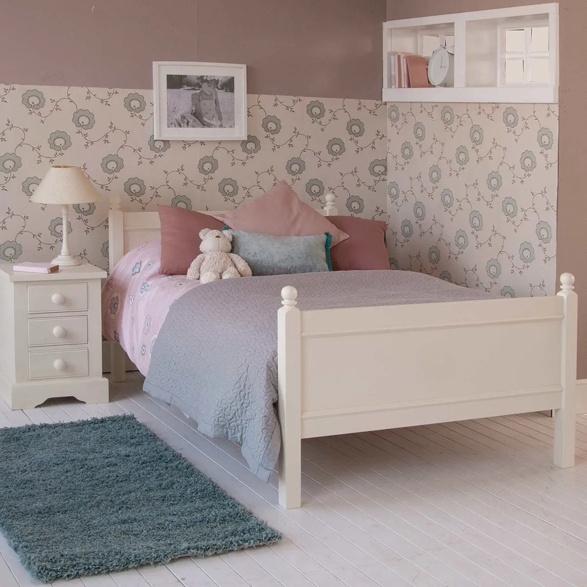 Little Folks Furniture - Fargo 4ft Double Bed - Ivory White