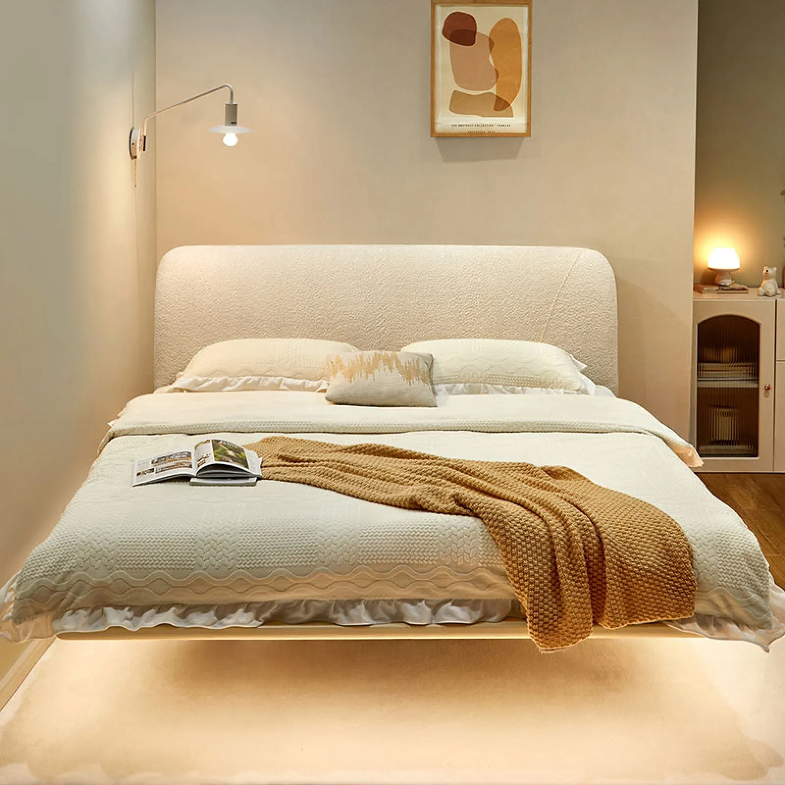 LYAM Minimal, Cream White Bed