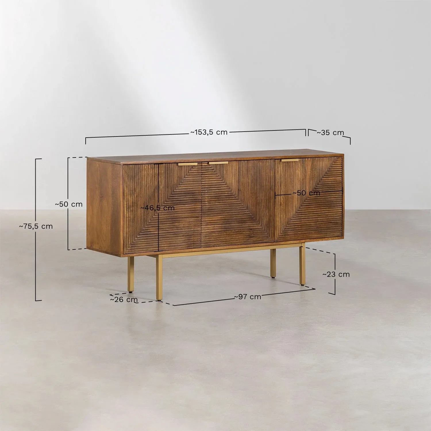 Mango Wood Sideboard | Mango Wood Cabinet -Kai