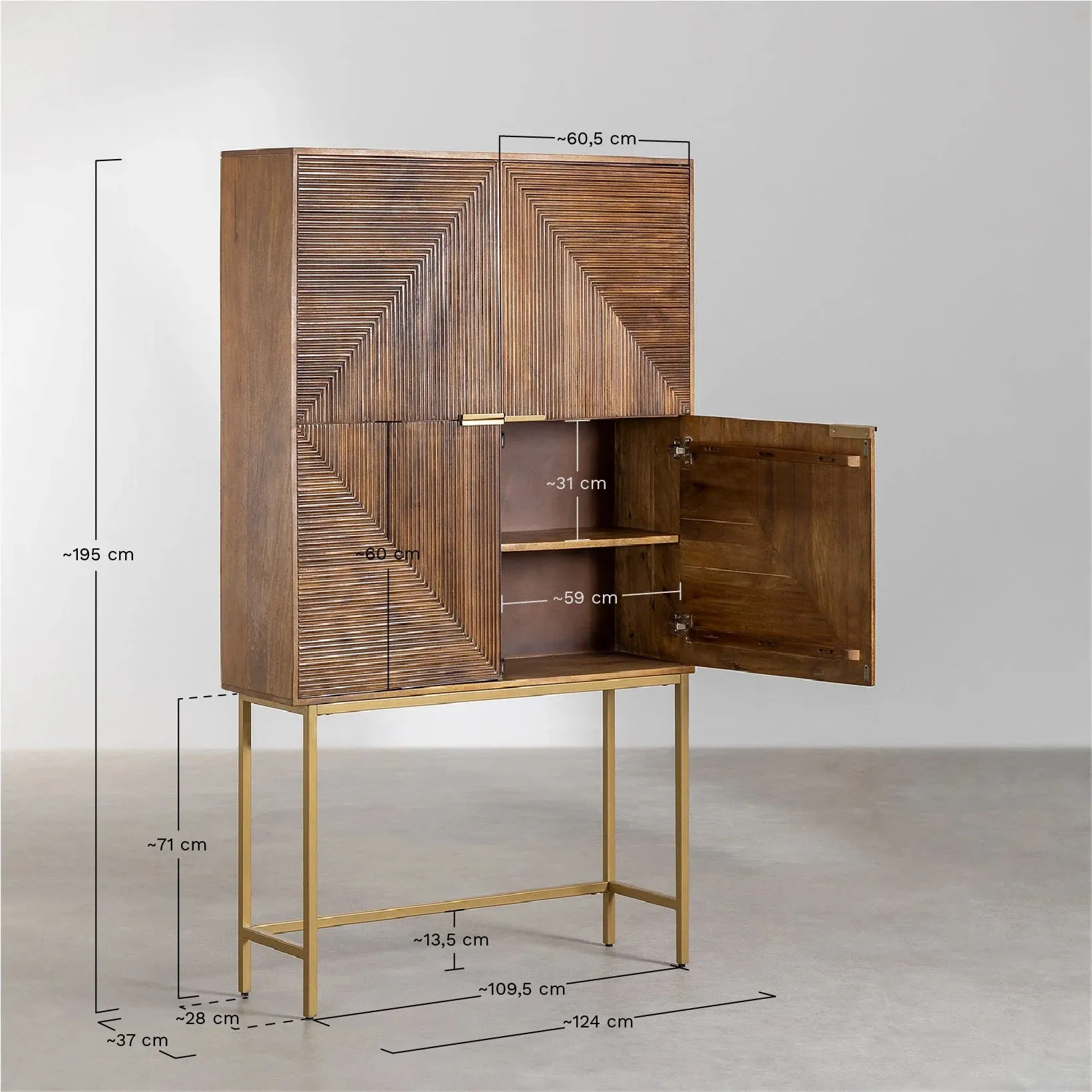 Mango Wood Sideboard | Mango Wood Cabinet -Mila