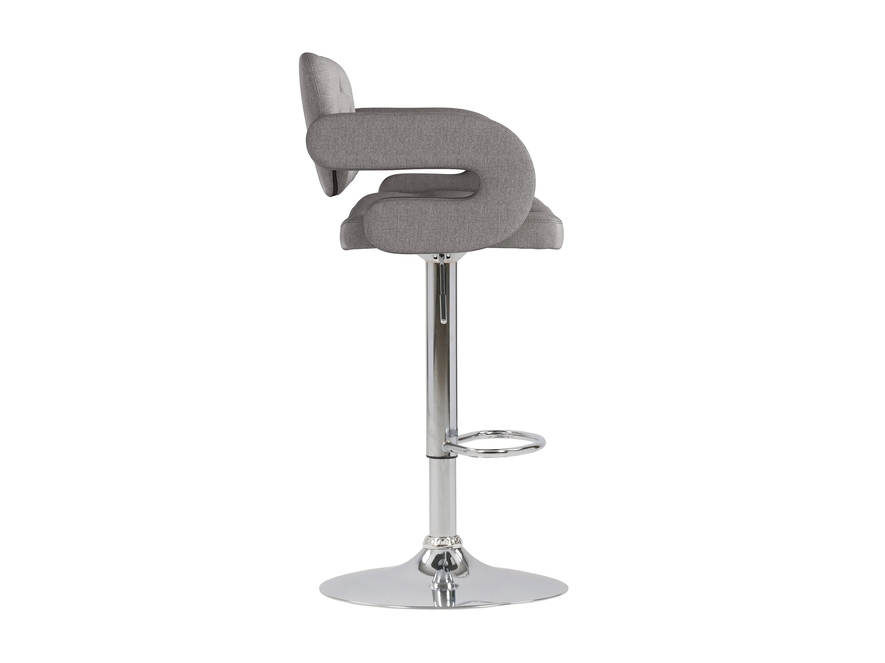 Medium Grey Bar Stools with Arms, Set of 2