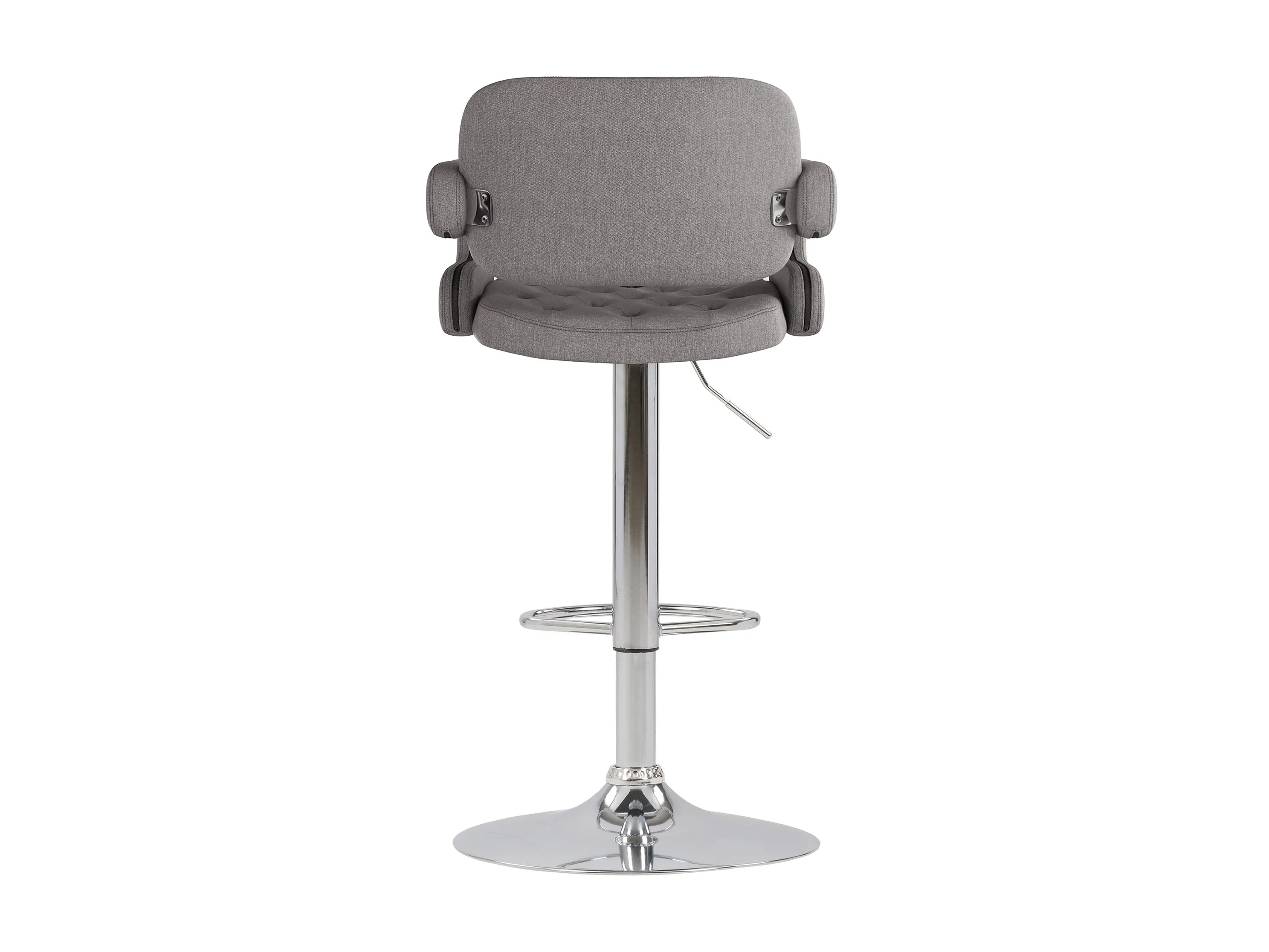 Medium Grey Bar Stools with Arms, Set of 2