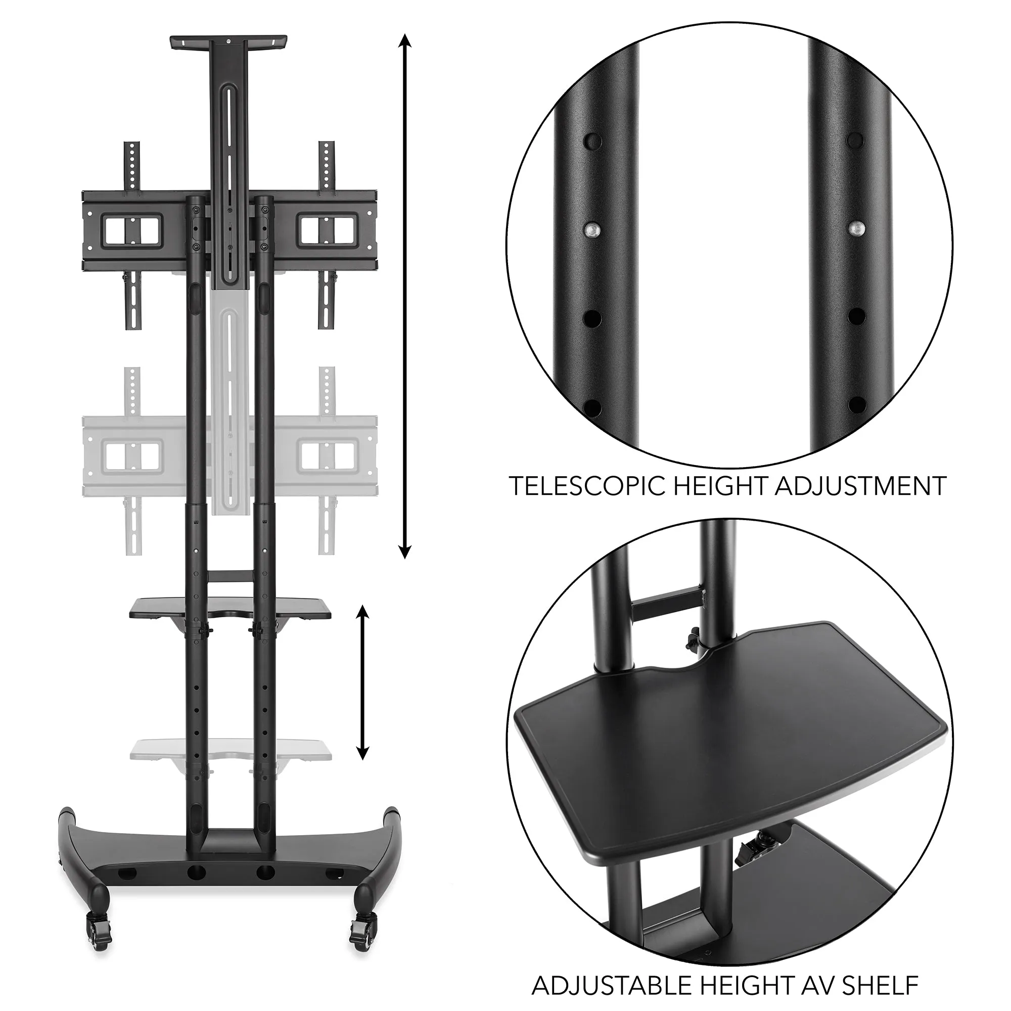 Mobile Stand with Wheels for 40-65" TV by Mount Factory