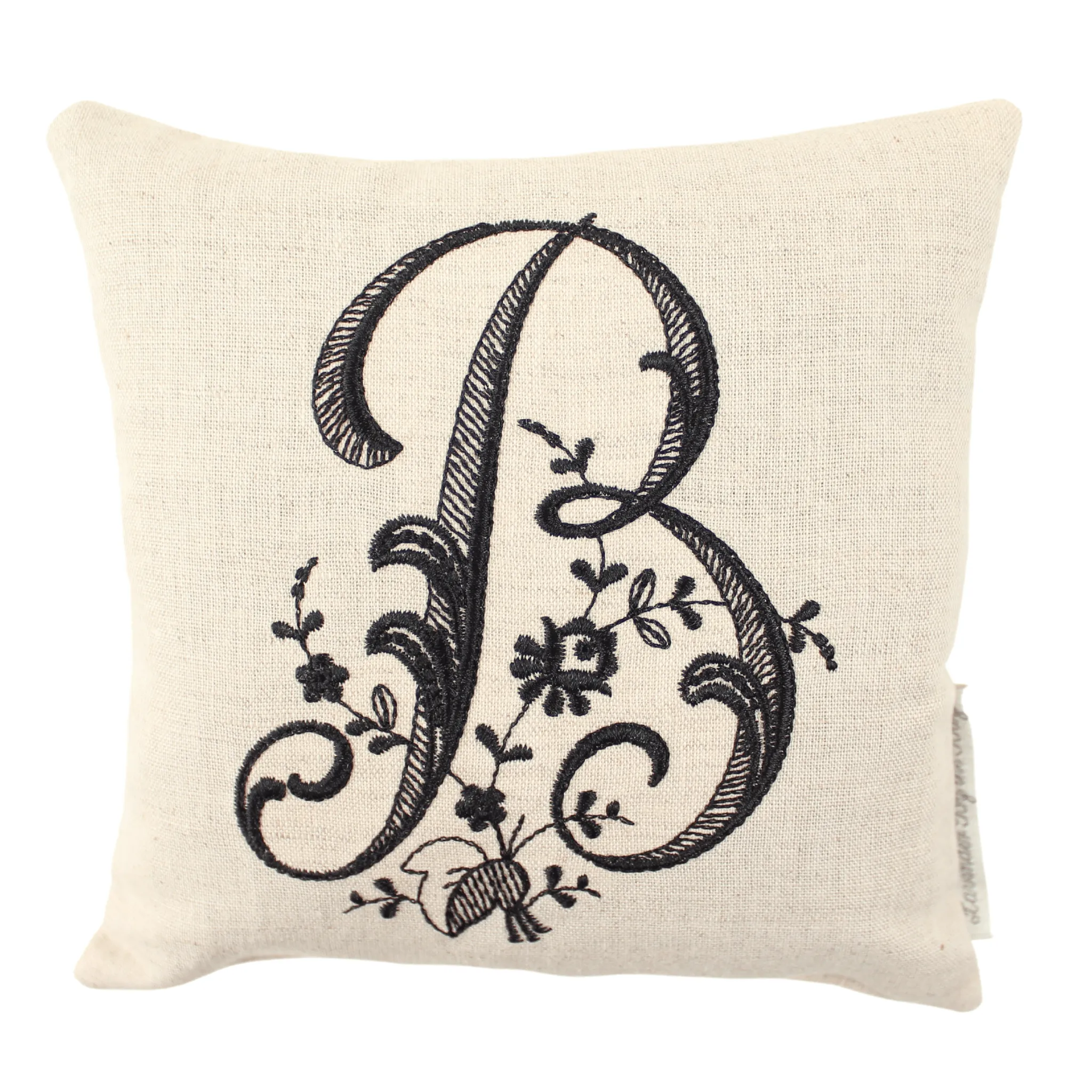 Monogrammed Pillow - Black (Letters sold individually)