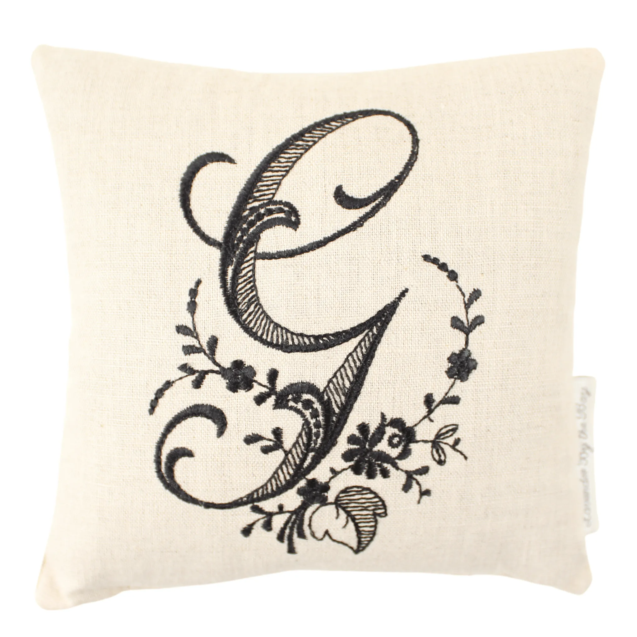 Monogrammed Pillow - Black (Letters sold individually)