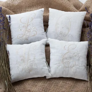 Monogrammed Pillow - White (Letters Sold Individually)