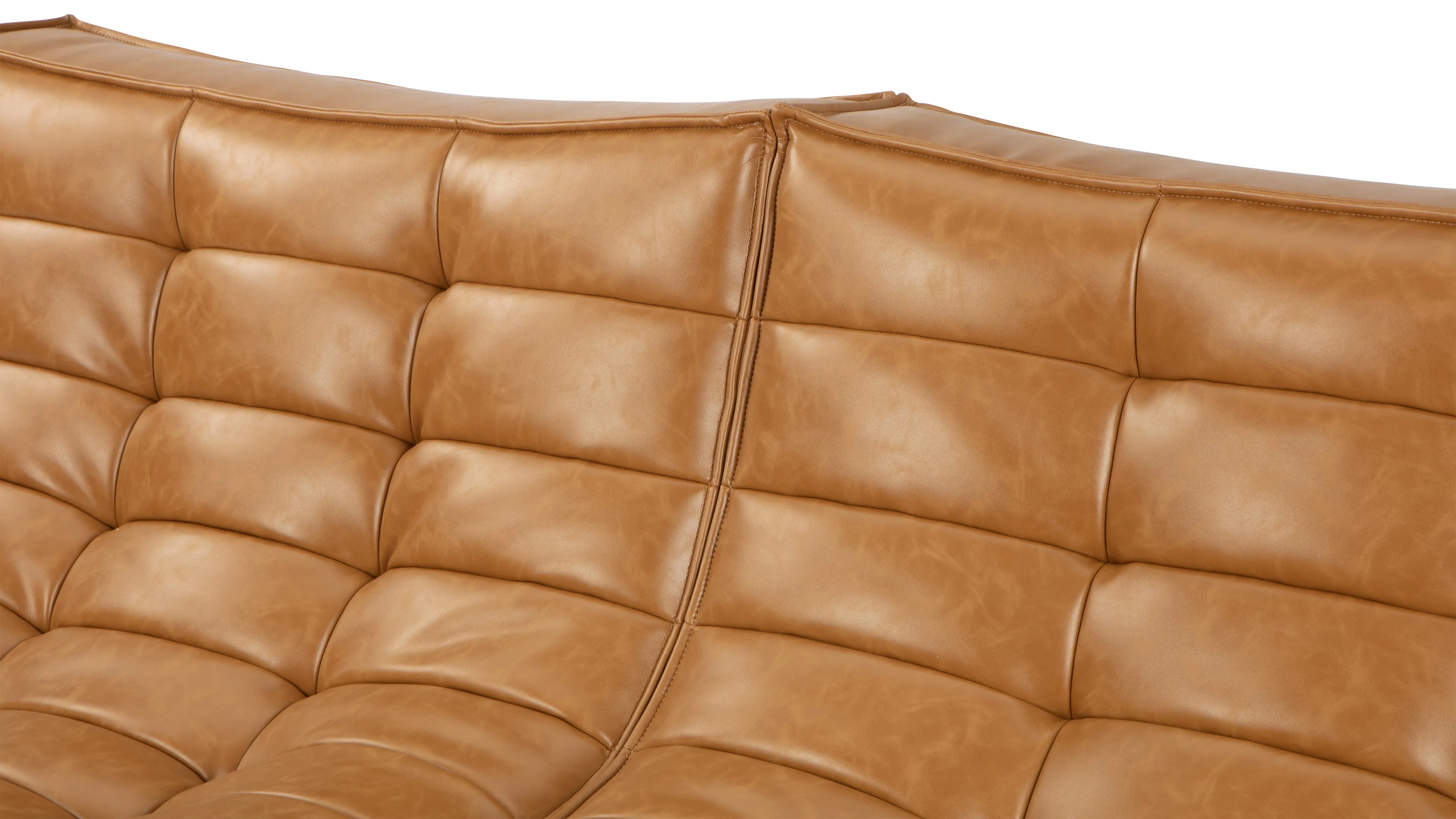 N701 - N701 Two Seater Sofa, Bourbon Vegan Leather