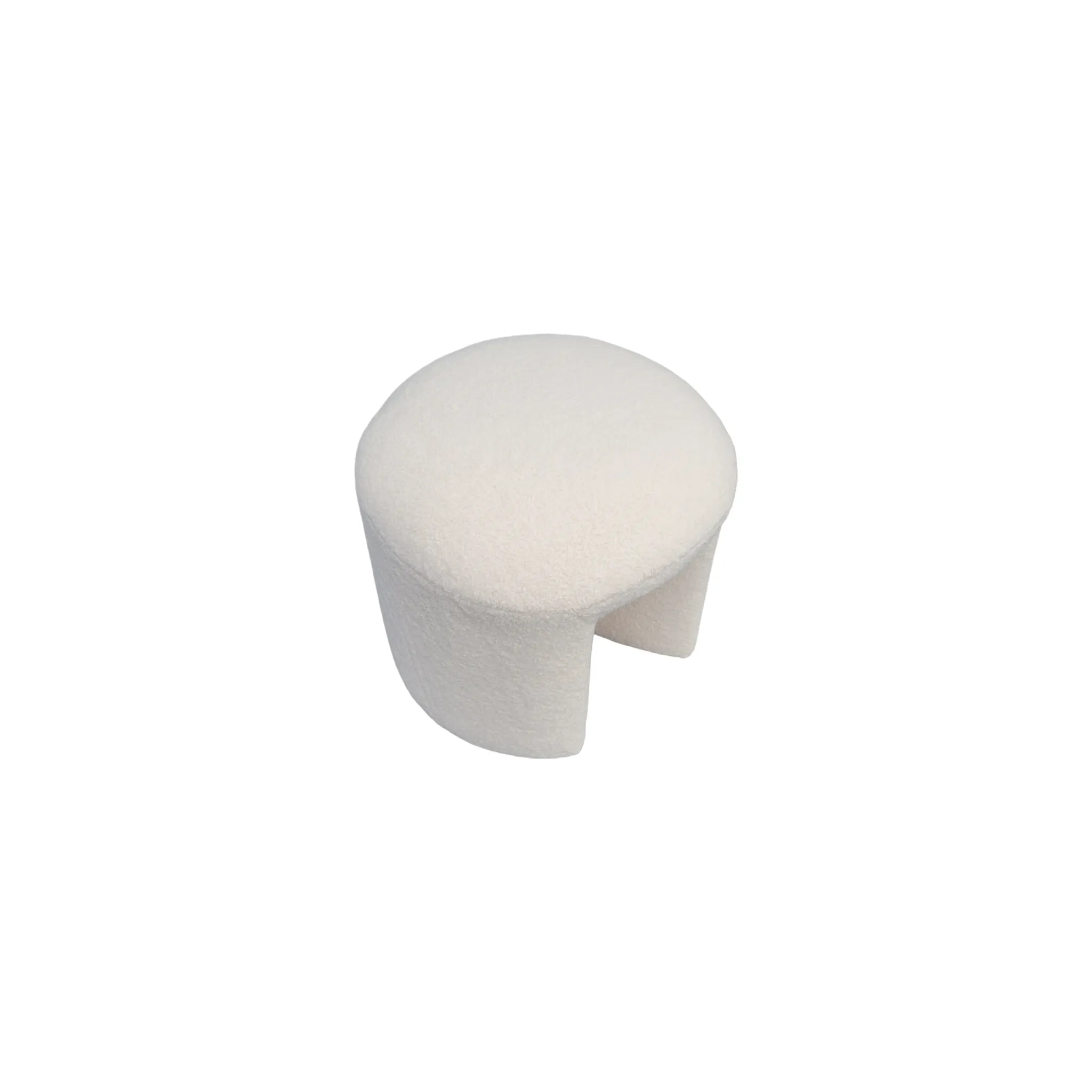 Nevada White Boucle Stool