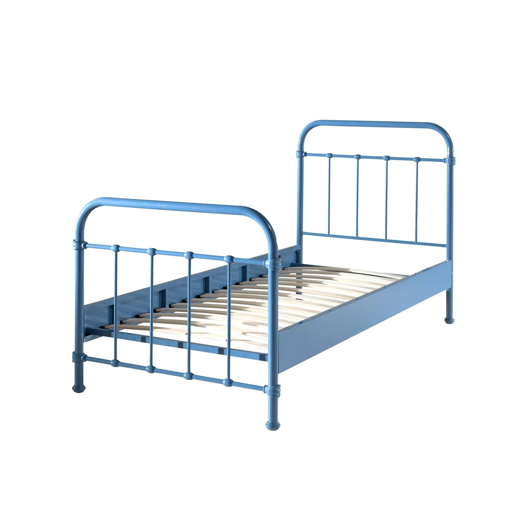 'New York' Metal Bed - Blue