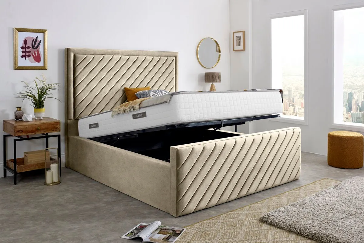 Oxford Upholstered Ottoman Bed