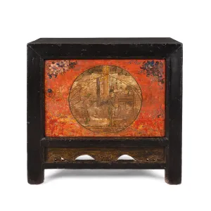 Painted Gansu Grain Store Sideboard - 19th Century