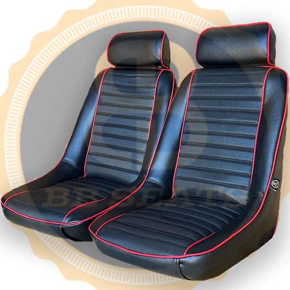 Pair BB1 Clubsport Classic Bucket Seats with Headrests   Universal Runners