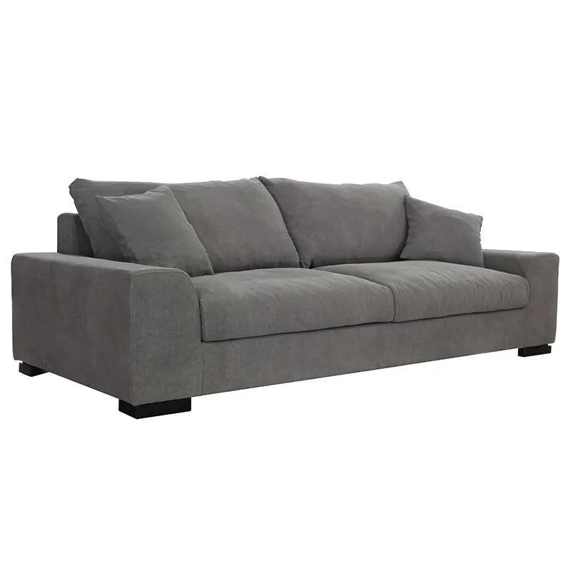 Phoenix Modern Minimalist Three Seater Linen Sofa / Lounge