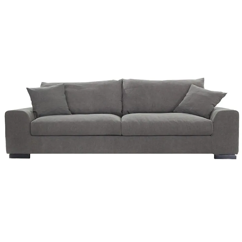 Phoenix Modern Minimalist Three Seater Linen Sofa / Lounge