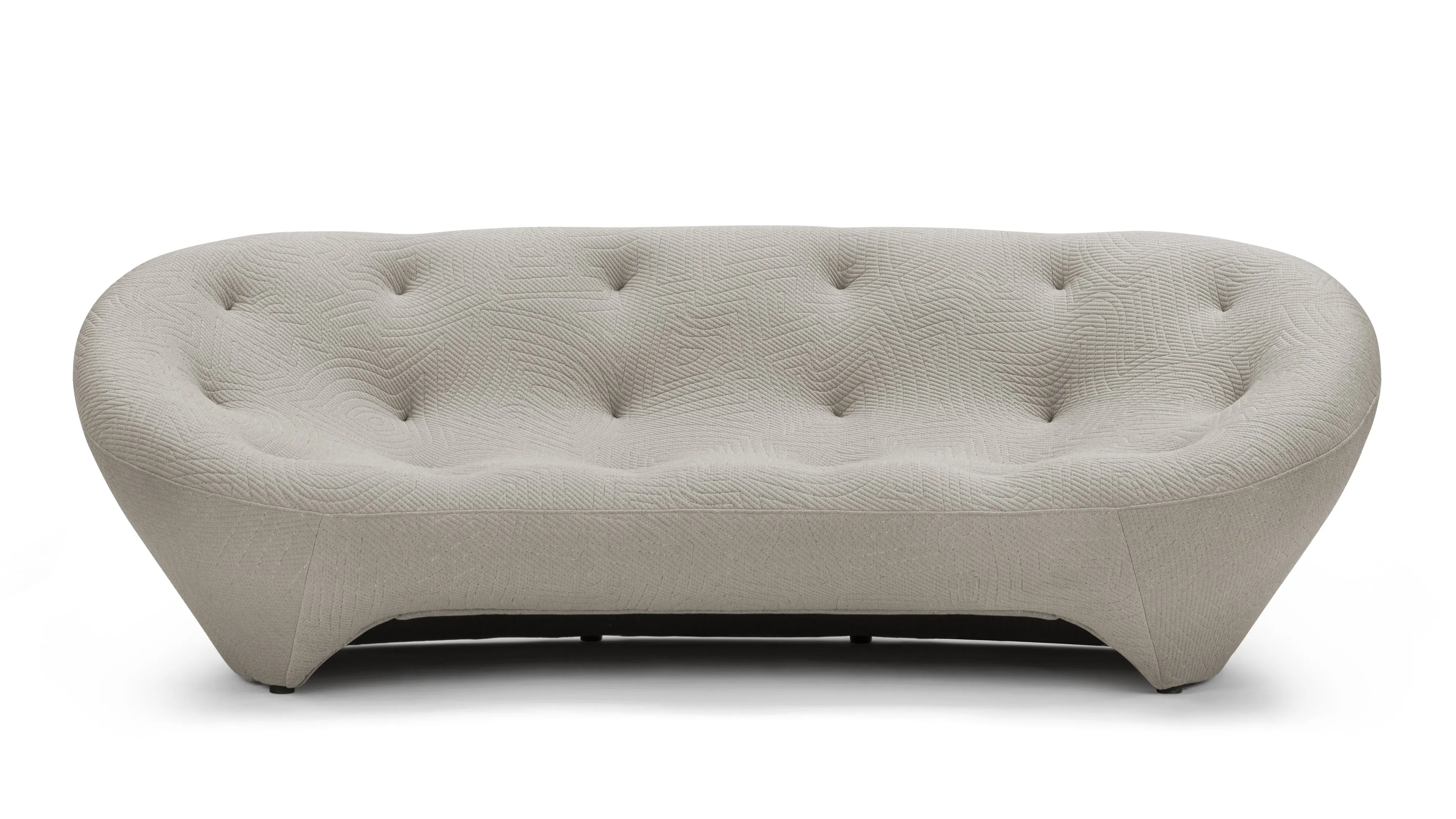 Ploum - Ploum Three Seater Sofa, Gray Textured Jersey