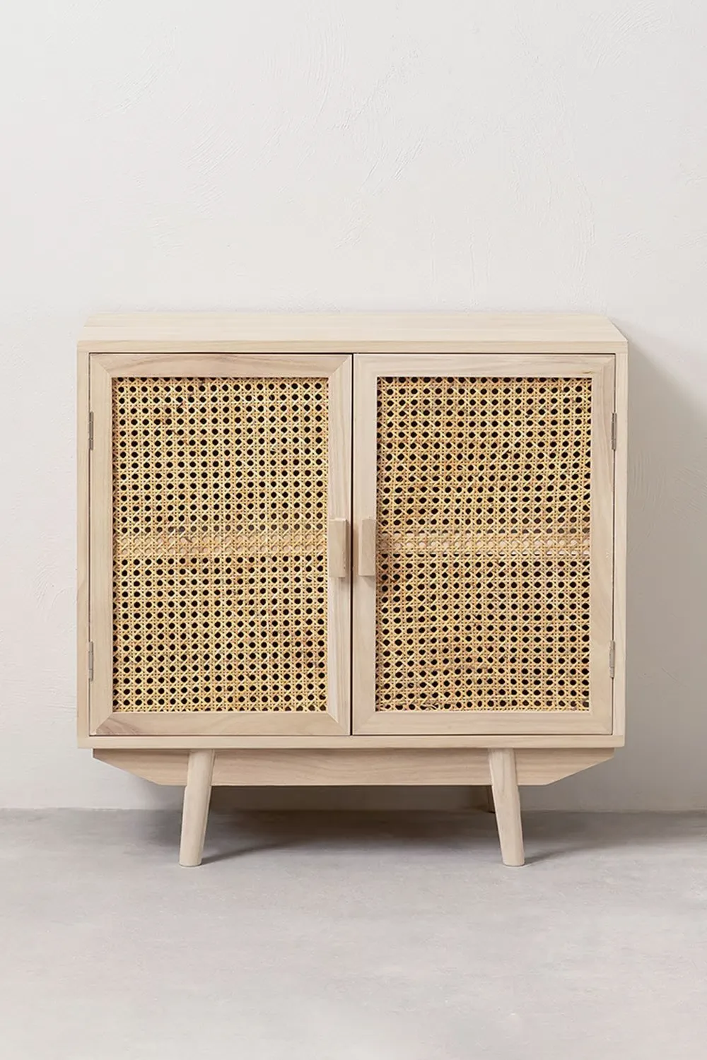 Rattan & Wooden Sideboard with Drawers | Wooden Cabinet -Aashita