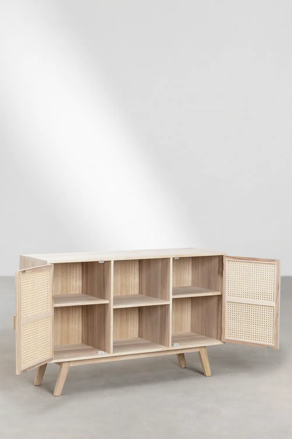 Rattan and Wood Sideboard  | Wooden Cabinet -Aaheli