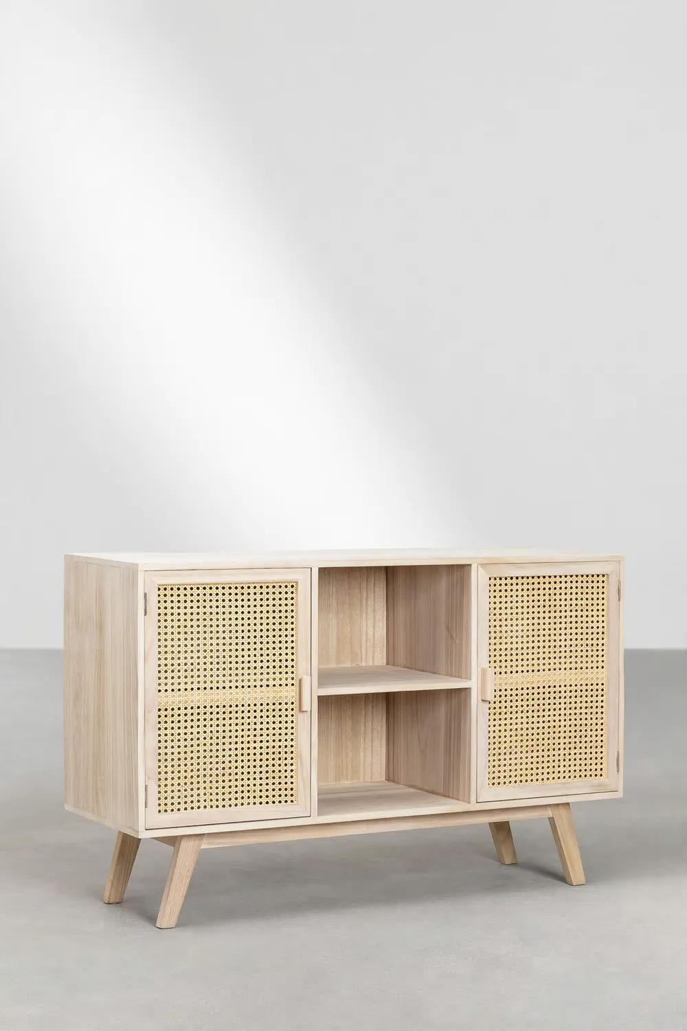 Rattan and Wood Sideboard  | Wooden Cabinet -Aaheli