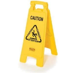 Rubbermaid® Multilingual Caution Wet Floor Sign