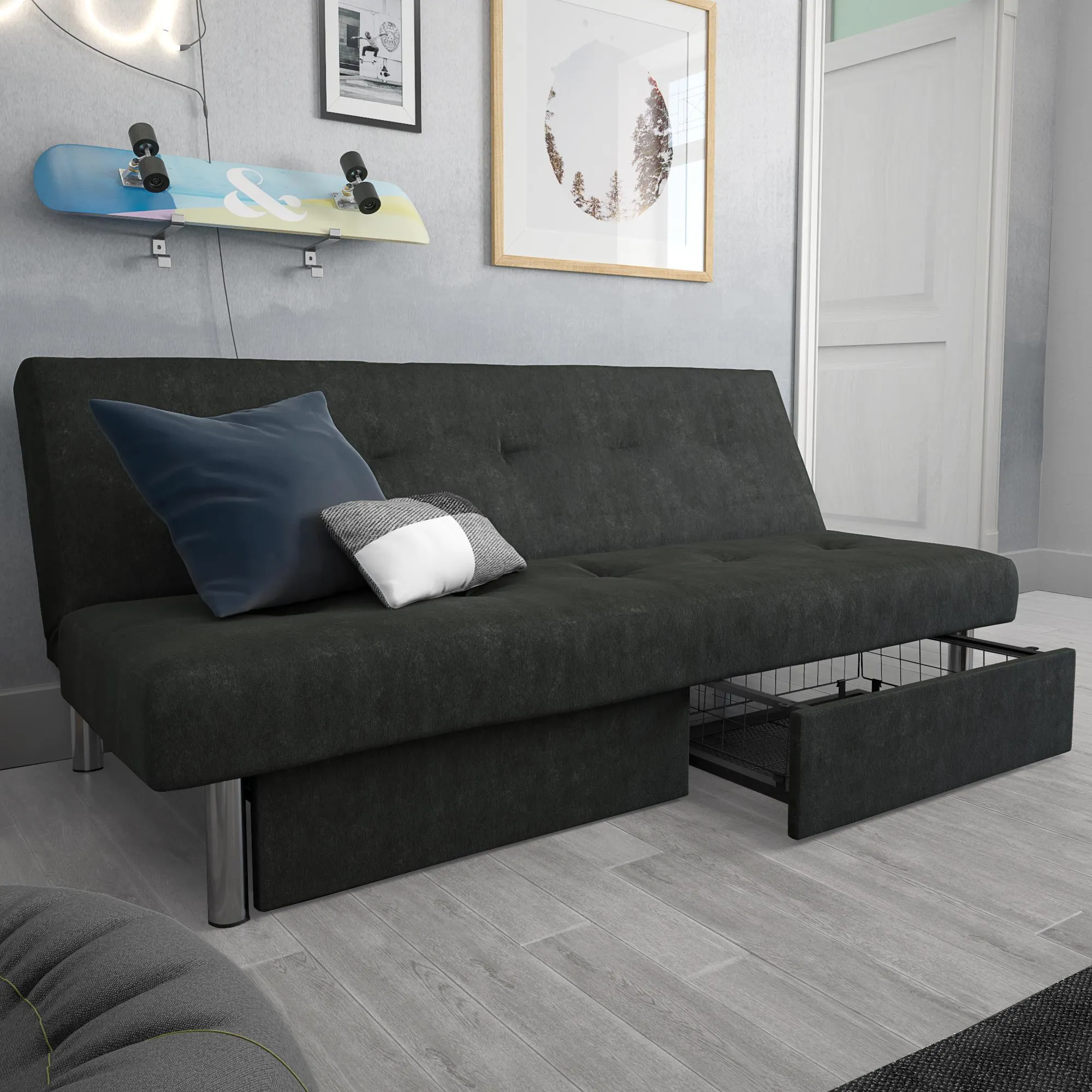 Sola Storage Futon Sofa Bed