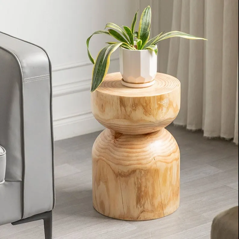 Solid Log Wood Stool